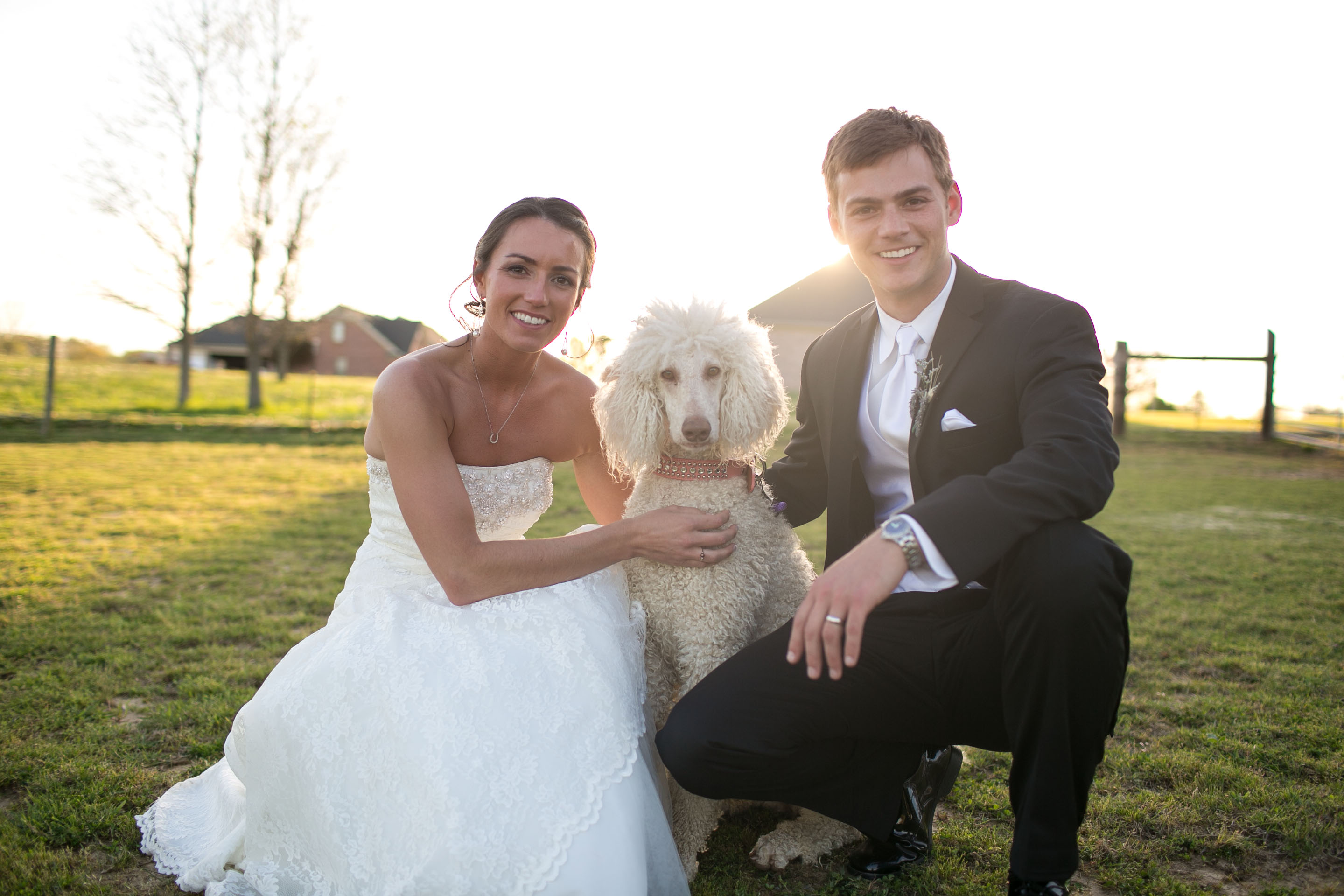 bride-and-groom-with-dog