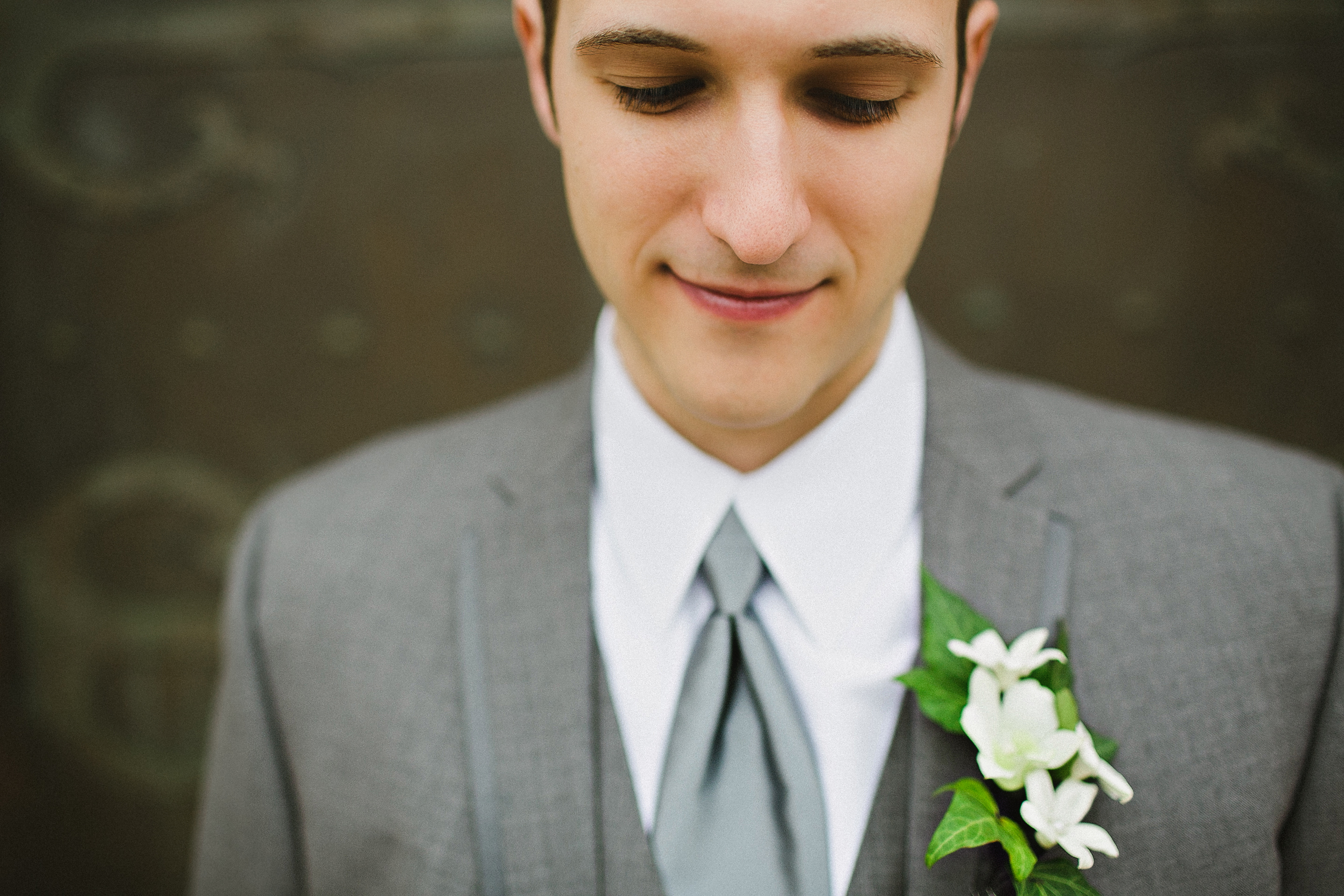 sweet smiling groom