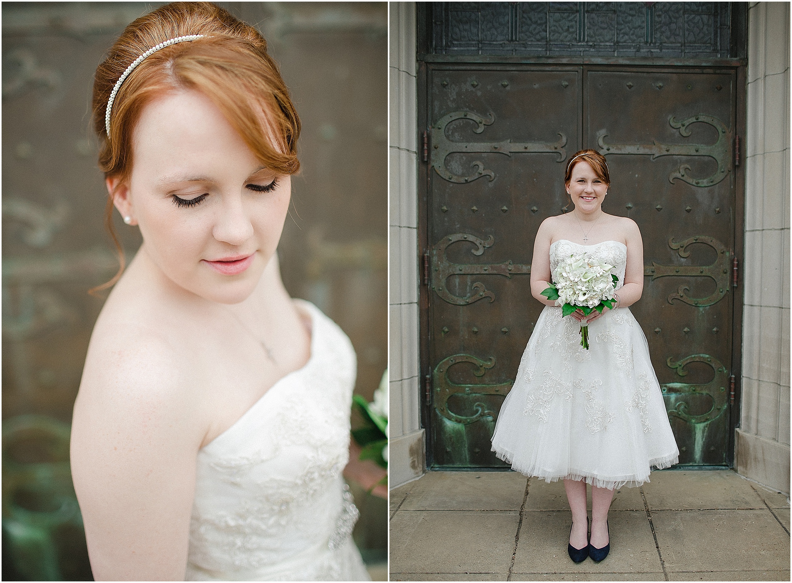 red head bride with green eyes