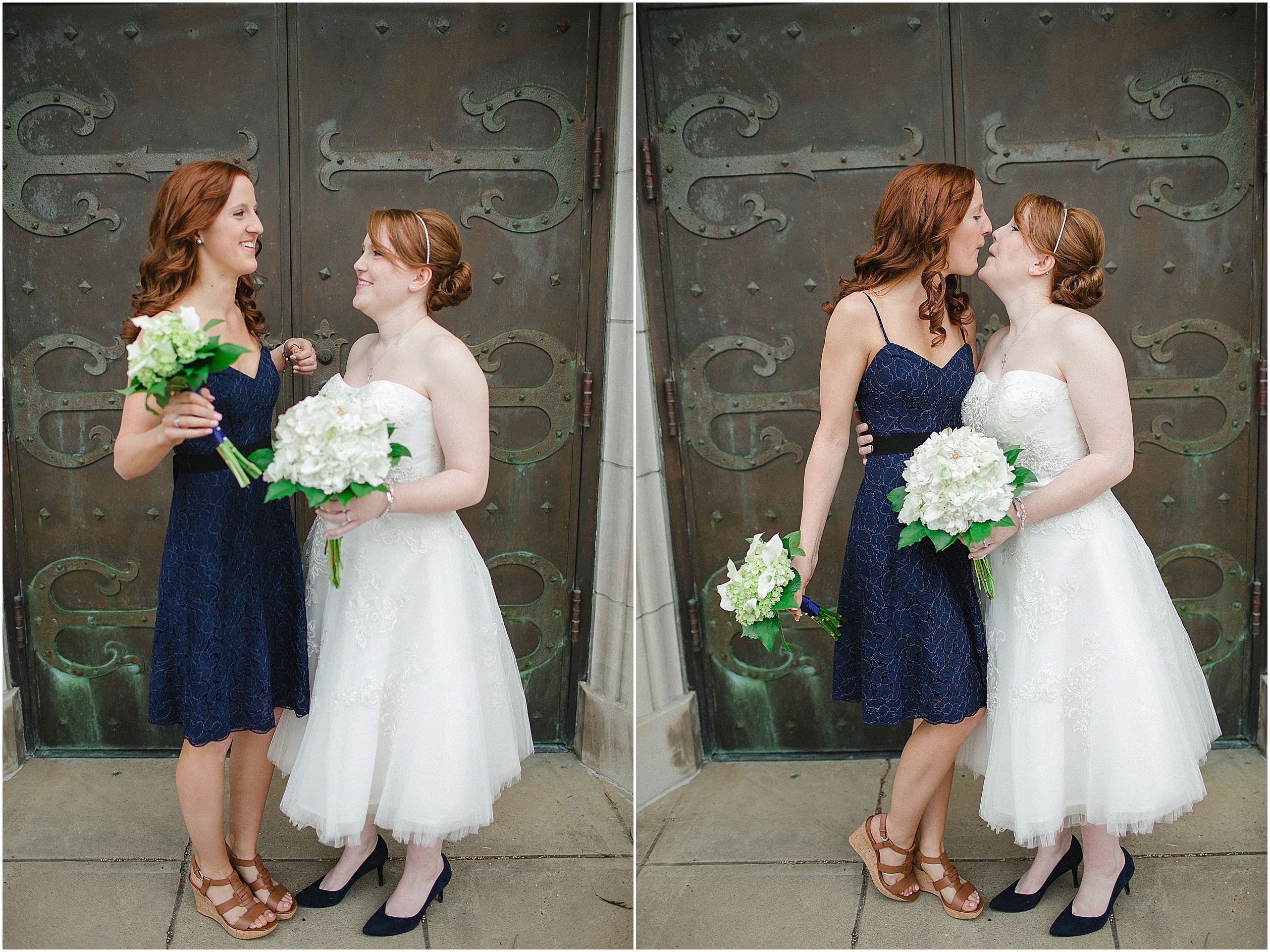 navy bridal party