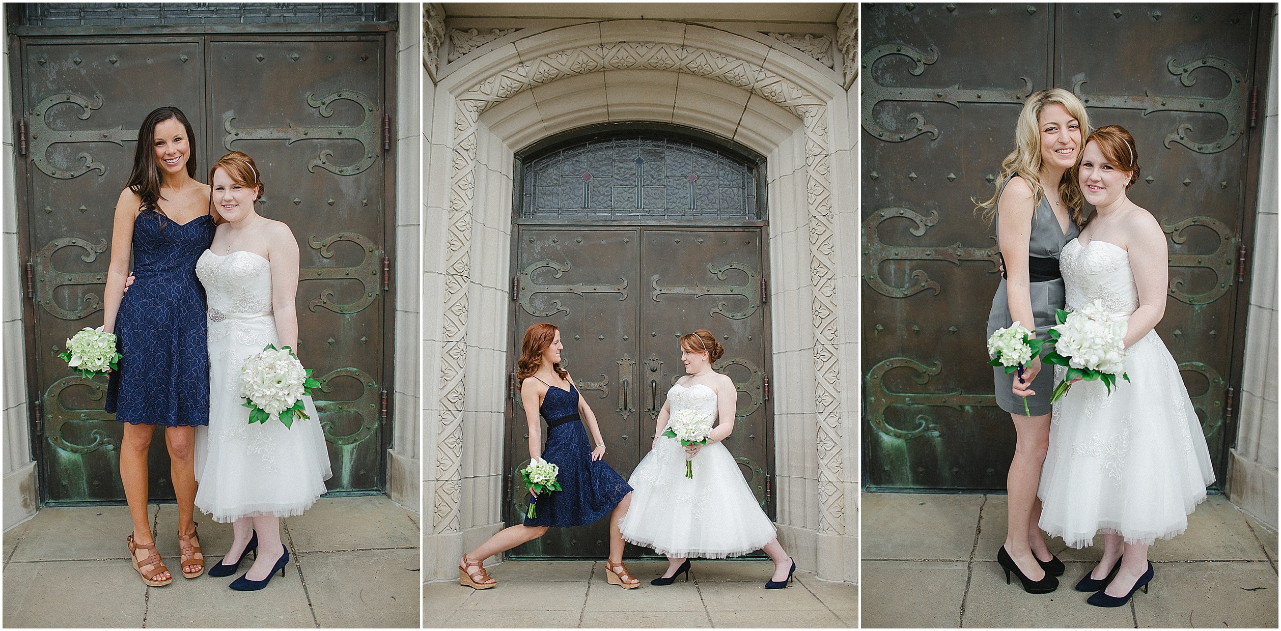 navy bridal party