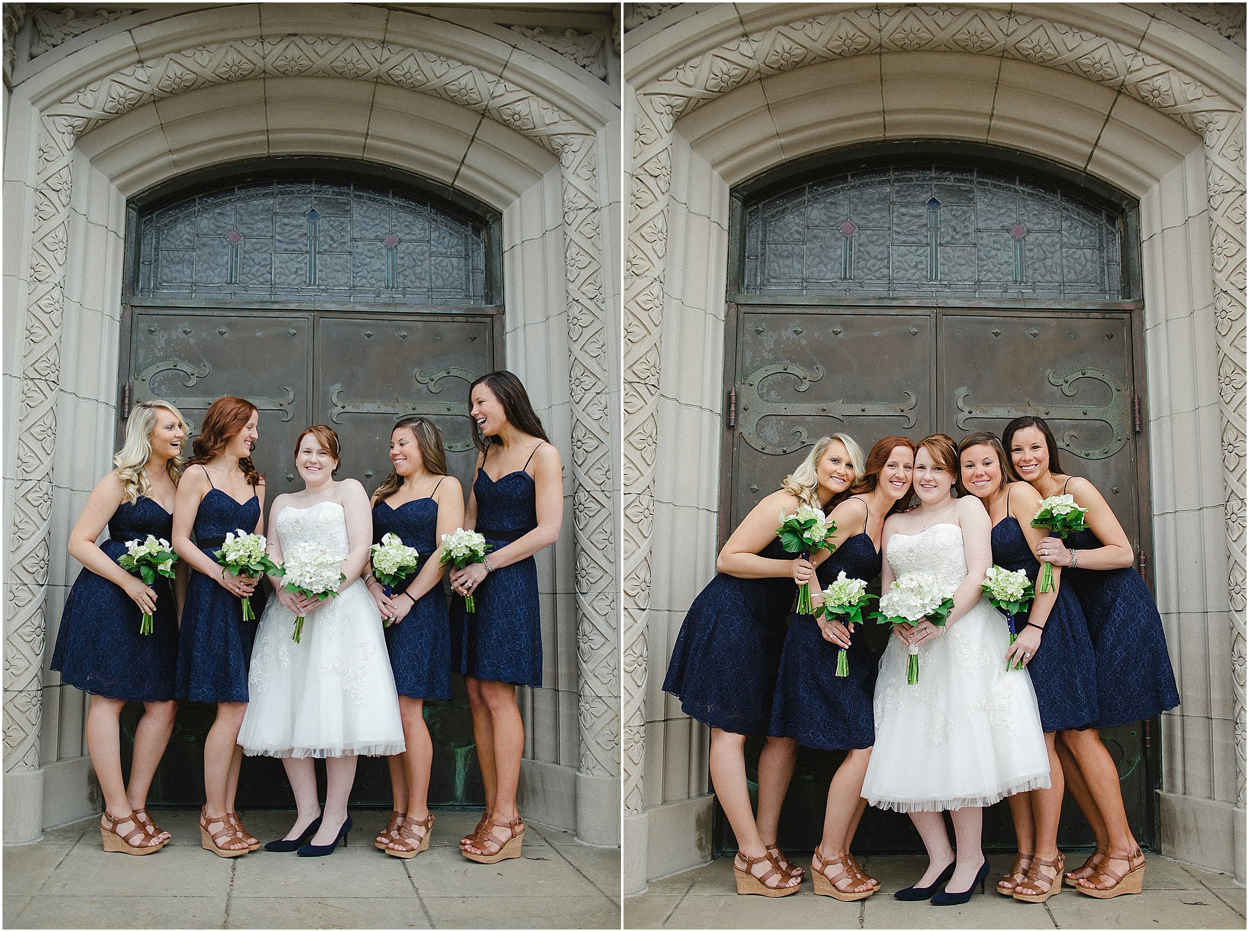 navy bridal party