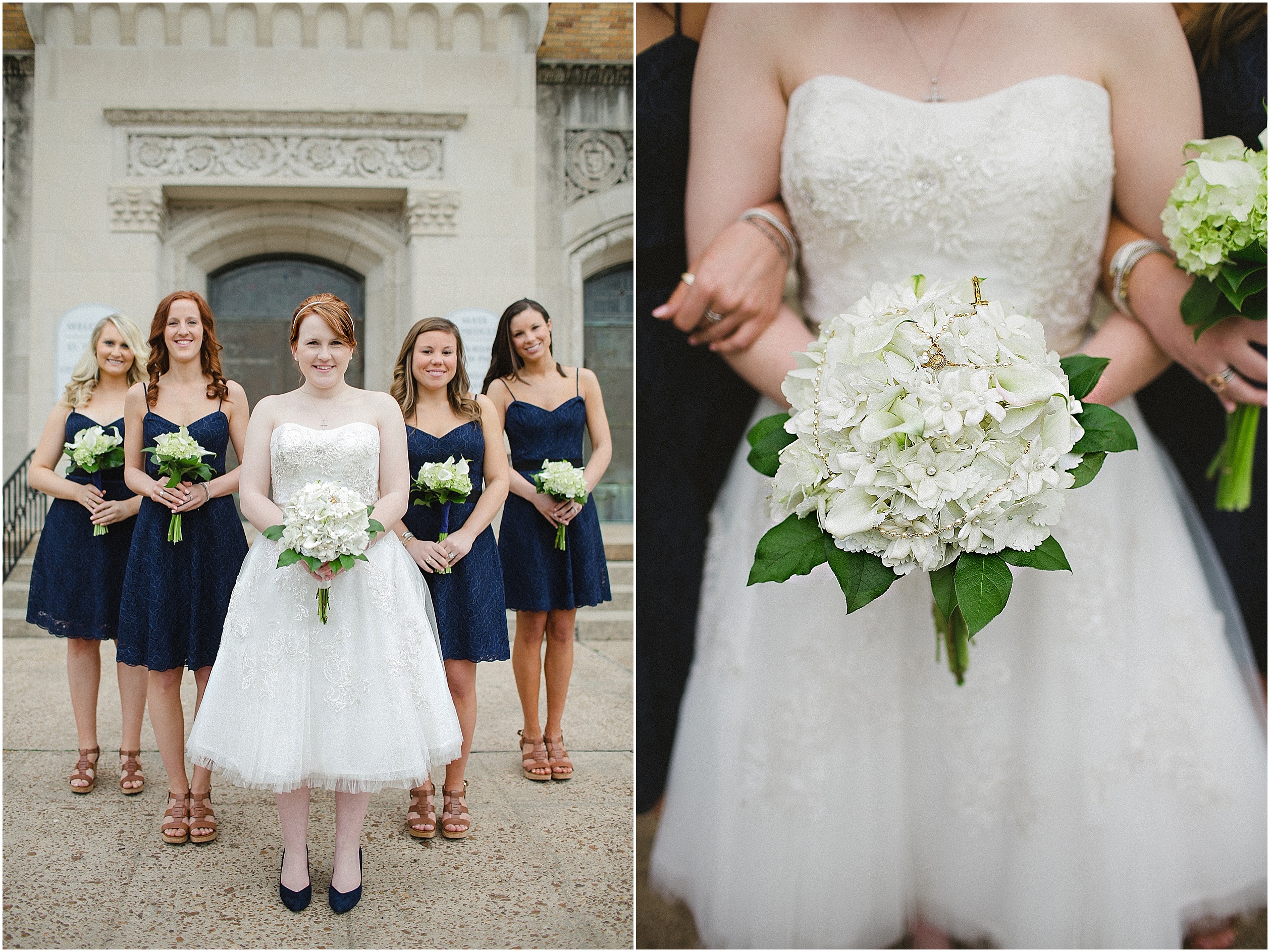 navy bridal party