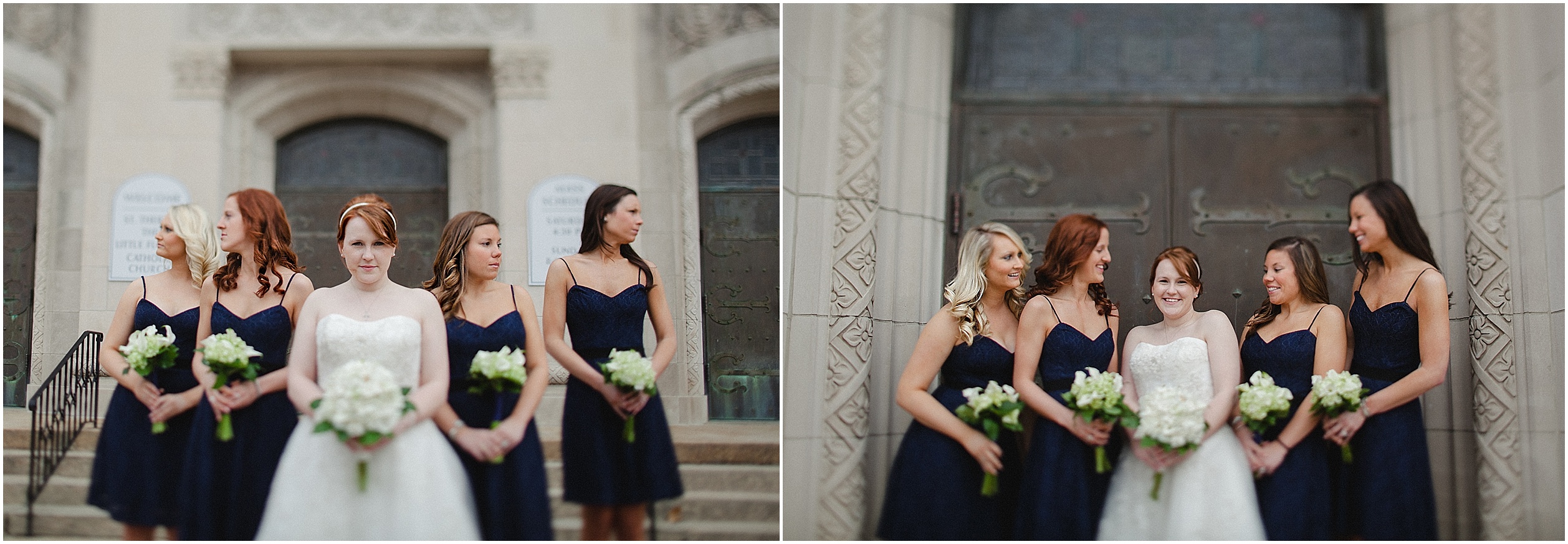 navy bridal party