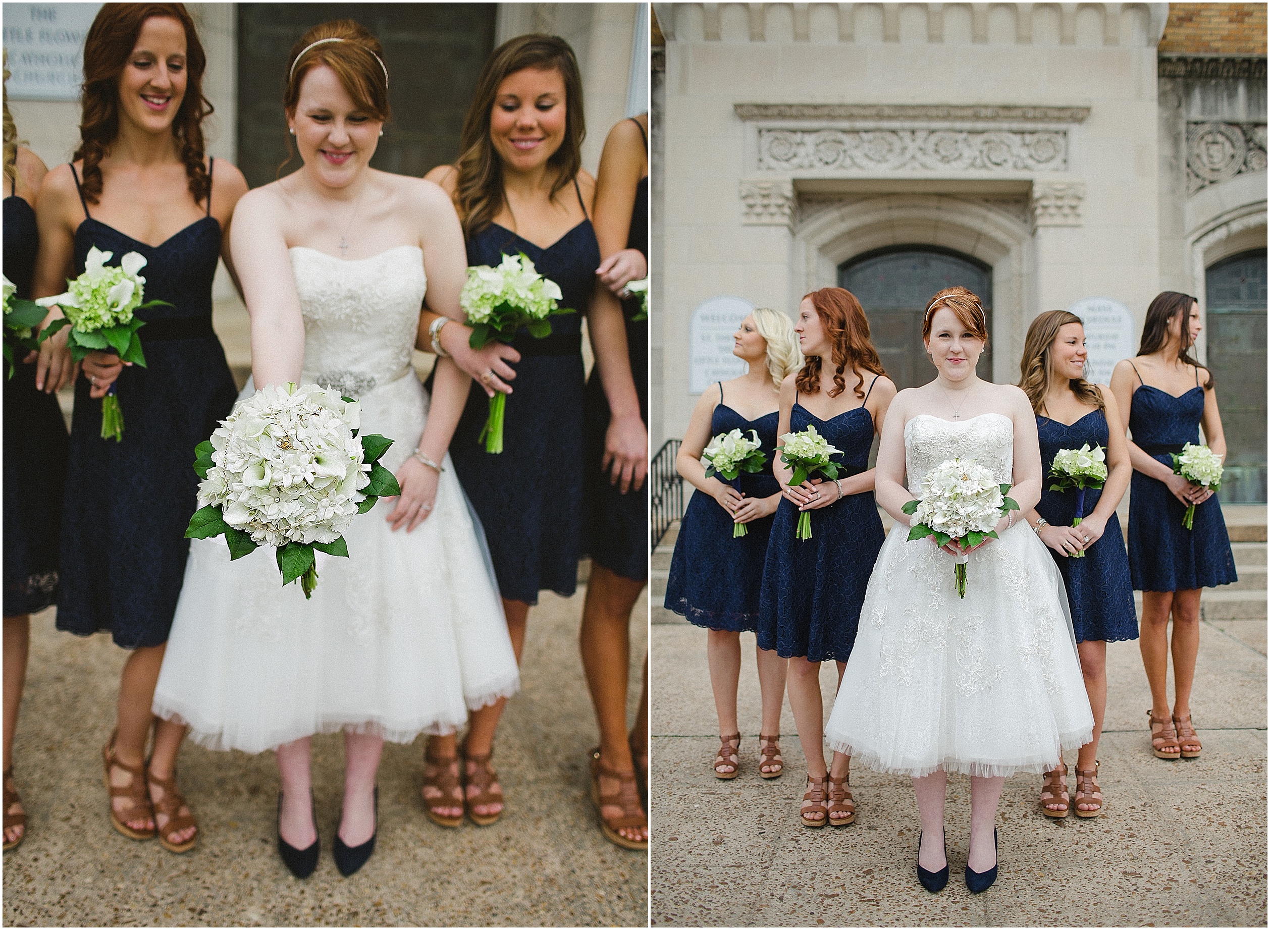 navy bridal party