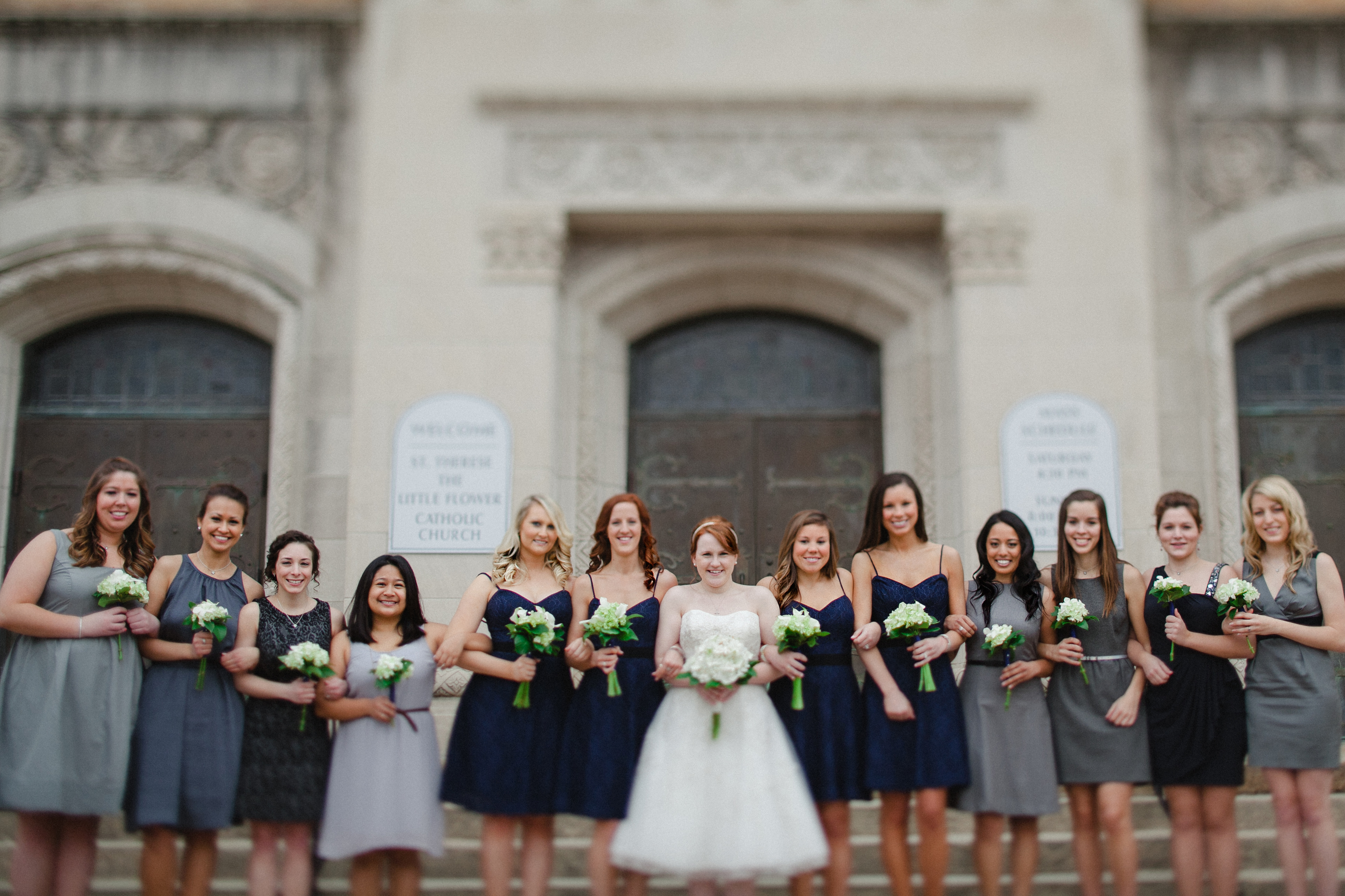 navy bridal party