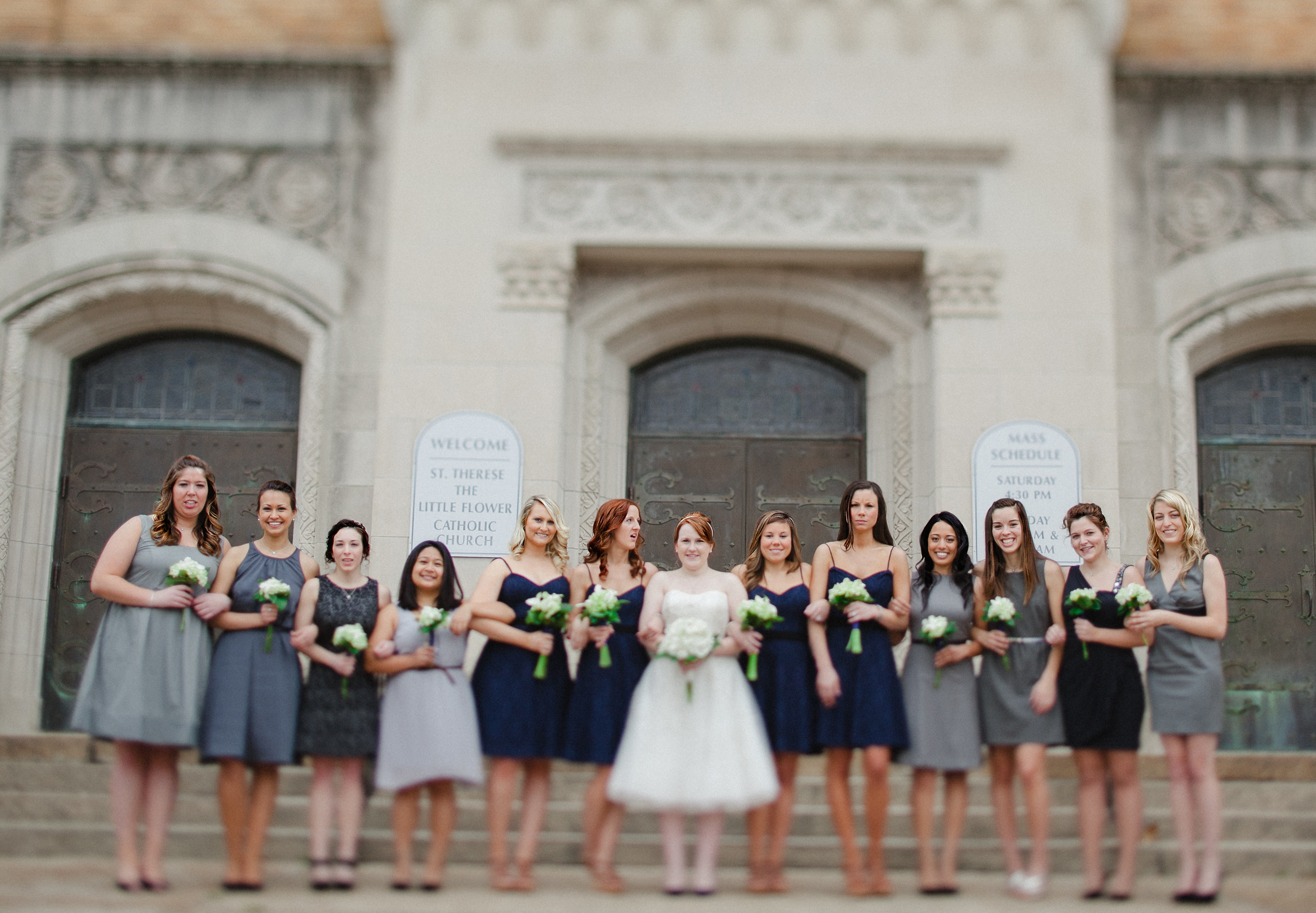 navy bridal party