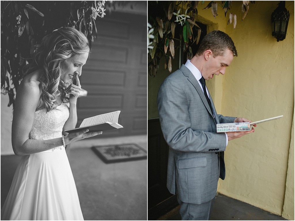 bride reading note