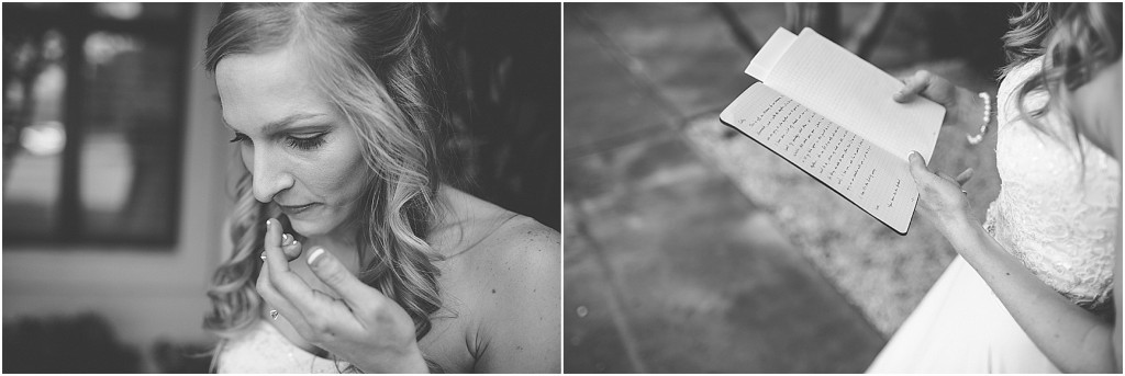 bride reading note