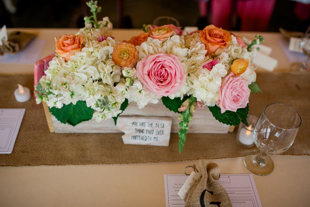 coral wedding bouquet 