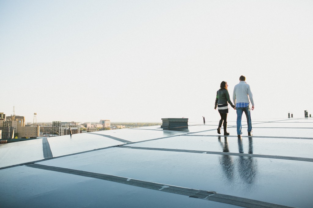 rooftop engagement, FED EX FORUM, FEDEX FORUM engagement photos, Downtown Memphis engagement photos