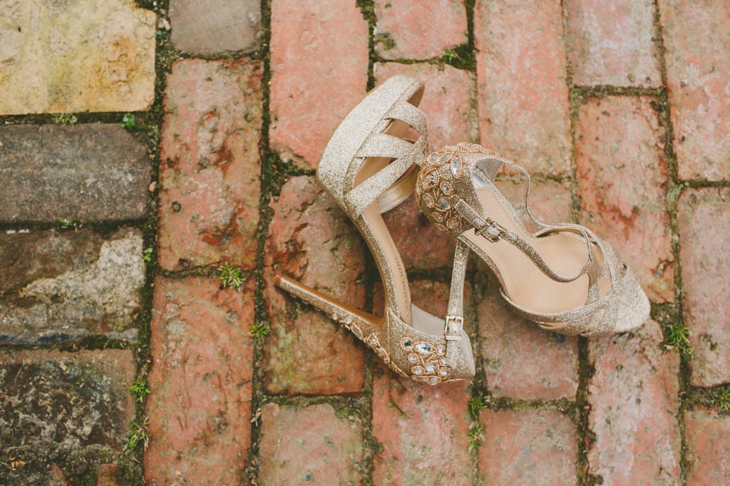 gold sparkly wedding heels