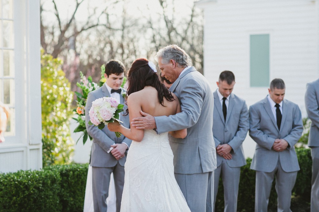 intimate wedding photography, nontraditional wedding photos, bride with father