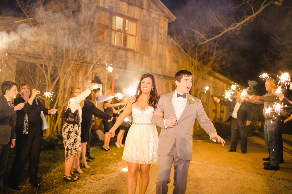 sparkler exit photo, heartwood hall