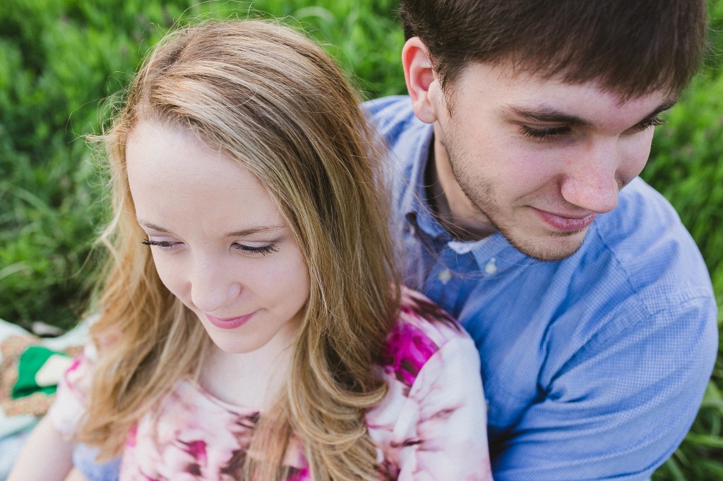 engagement photos in a field, rural engagement photos, rust engagement photos, Tennessee wedding photography, Kelly Ginn Photography,  romantic engagement photos, creative engagement photos, intimate engagement photos, candid engagement photos