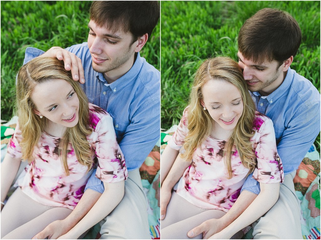 engagement photos in a field, rural engagement photos, rust engagement photos, Tennessee wedding photography, Kelly Ginn Photography,  romantic engagement photos, creative engagement photos, intimate engagement photos, candid engagement photos