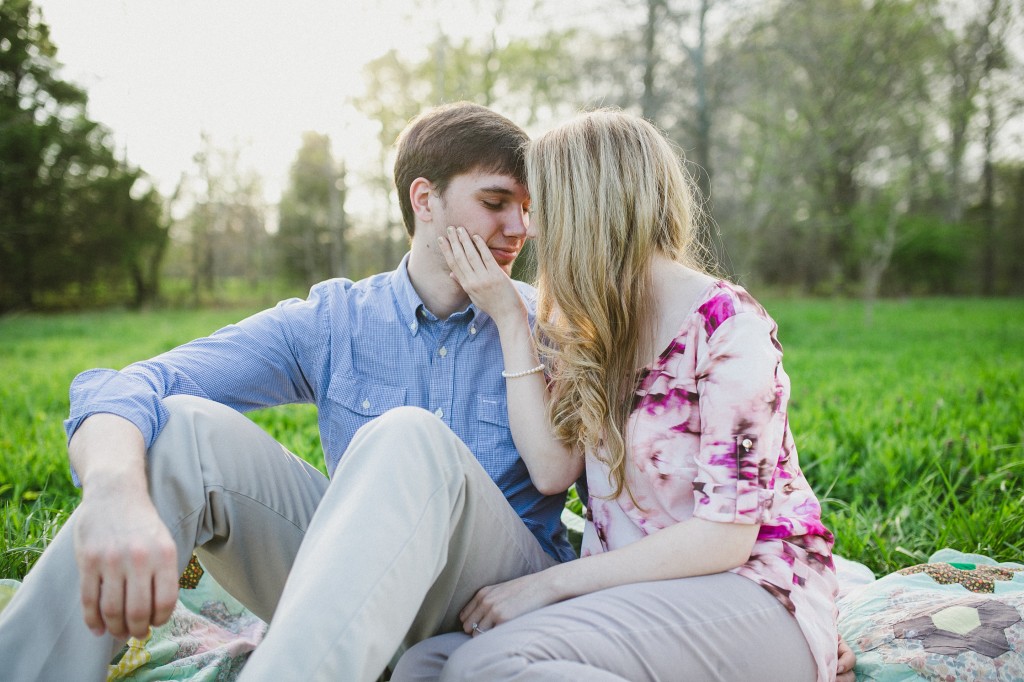 engagement photos in a field, rural engagement photos, rust engagement photos, Tennessee wedding photography, Kelly Ginn Photography,  romantic engagement photos, creative engagement photos, intimate engagement photos, candid engagement photos