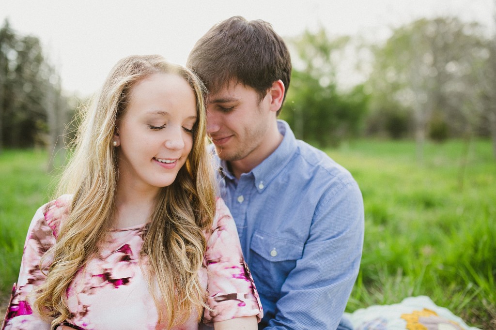 engagement photos in a field, rural engagement photos, rust engagement photos, Tennessee wedding photography, Kelly Ginn Photography,  romantic engagement photos, creative engagement photos, intimate engagement photos, candid engagement photos