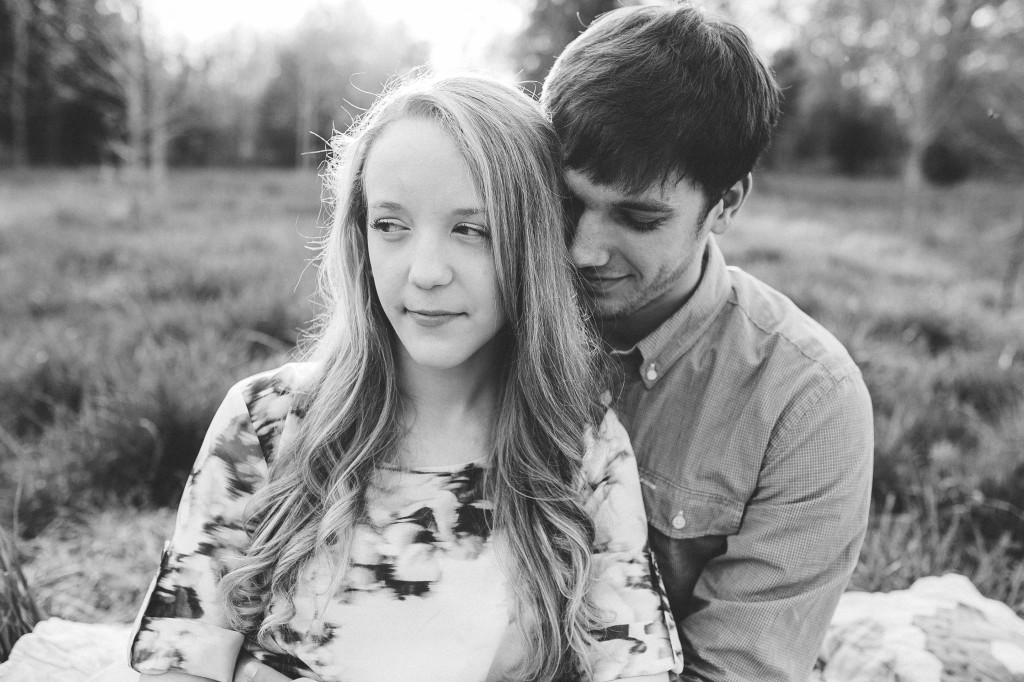 engagement photos in a field, rural engagement photos, rust engagement photos, Tennessee wedding photography, Kelly Ginn Photography,  romantic engagement photos, creative engagement photos, intimate engagement photos, candid engagement photos