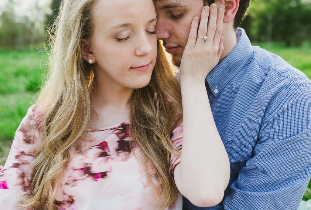 engagement photos in a field, rural engagement photos, rust engagement photos, Tennessee wedding photography, Kelly Ginn Photography,  romantic engagement photos, creative engagement photos, intimate engagement photos, candid engagement photos