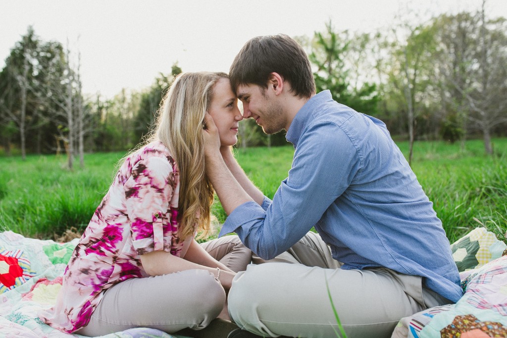 engagement photos in a field, rural engagement photos, rust engagement photos, Tennessee wedding photography, Kelly Ginn Photography,  romantic engagement photos, creative engagement photos, intimate engagement photos, candid engagement photos