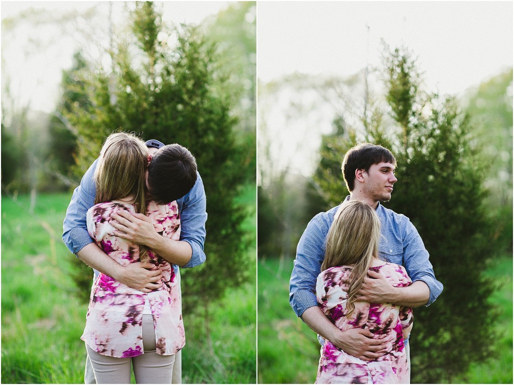 engagement photos in a field, rural engagement photos, rust engagement photos, Tennessee wedding photography, Kelly Ginn Photography,  romantic engagement photos, creative engagement photos, intimate engagement photos, candid engagement photos