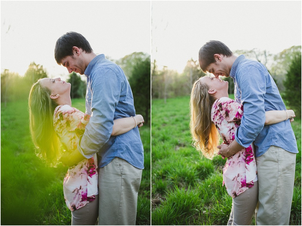 engagement photos in a field, rural engagement photos, rust engagement photos, Tennessee wedding photography, Kelly Ginn Photography,  romantic engagement photos, creative engagement photos, intimate engagement photos, candid engagement photos