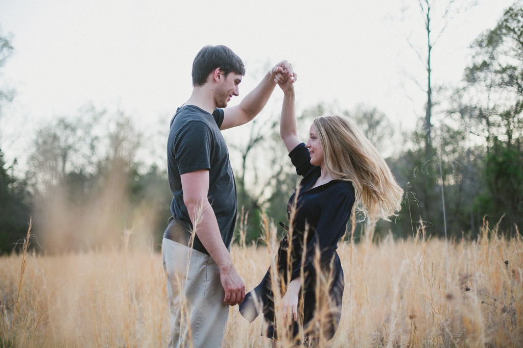 engagement photos in a field, rural engagement photos, rust engagement photos, Tennessee wedding photography, Kelly Ginn Photography,  romantic engagement photos, creative engagement photos, intimate engagement photos, candid engagement photos