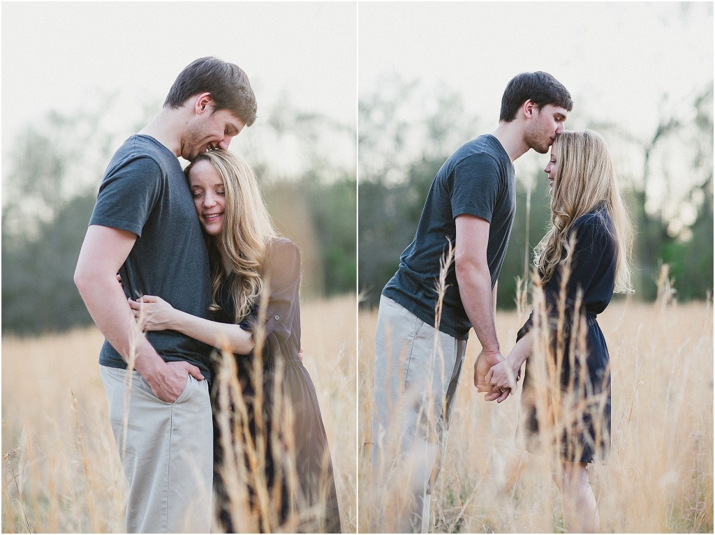 engagement photos in a field, rural engagement photos, rust engagement photos, Tennessee wedding photography, Kelly Ginn Photography,  romantic engagement photos, creative engagement photos, intimate engagement photos, candid engagement photos