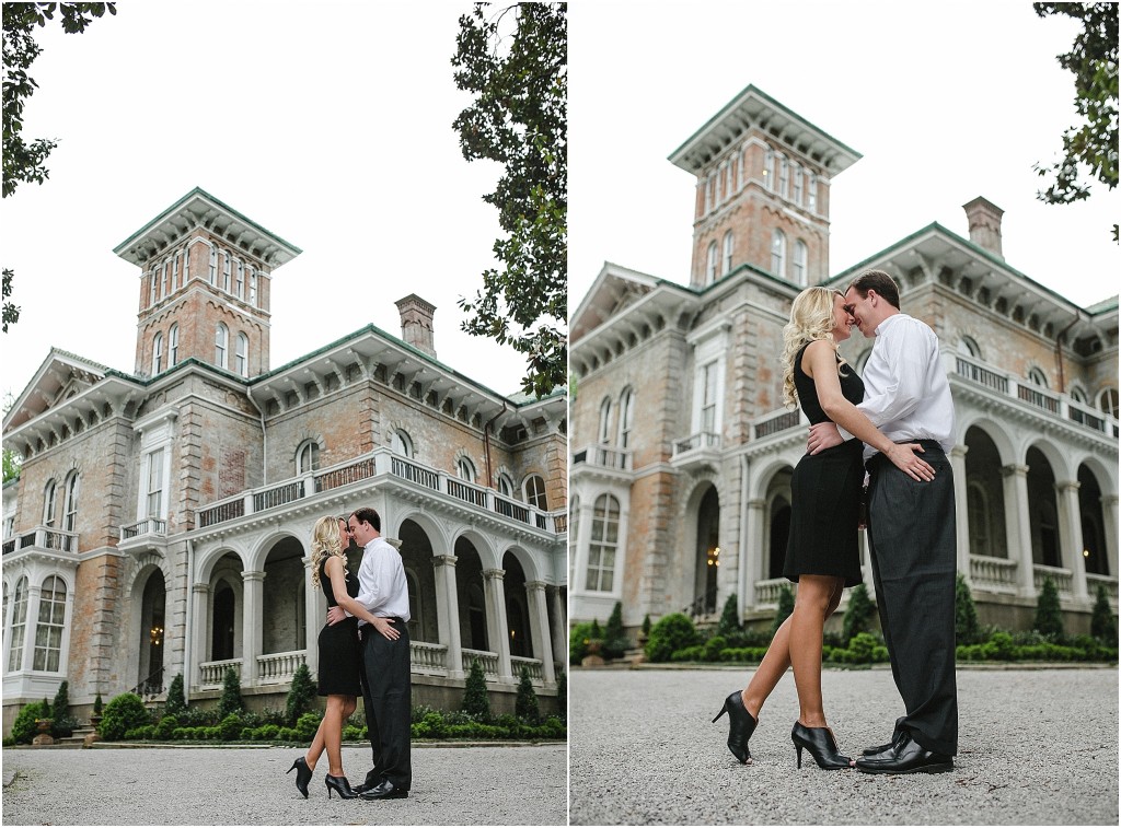 Annesdale Historic Mansion engagement photos, romantic engagement photos
