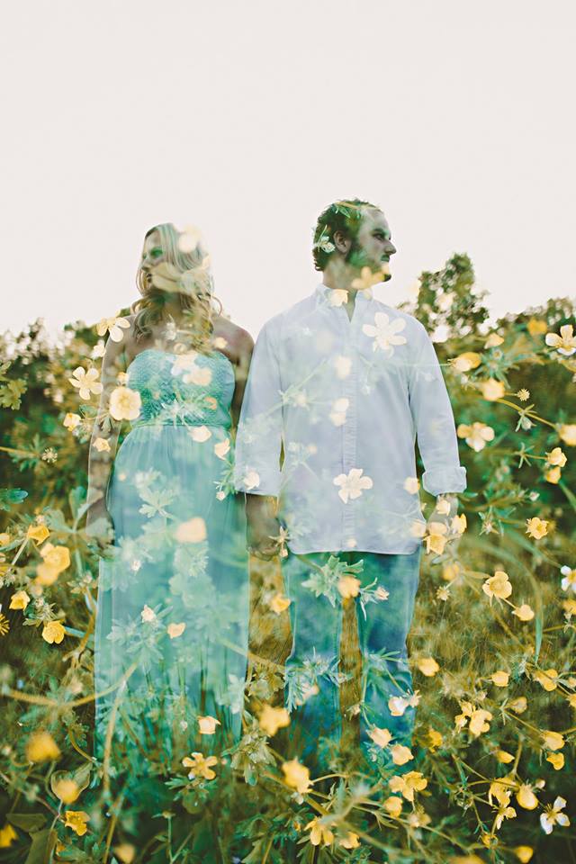 double exposure wedding photo
