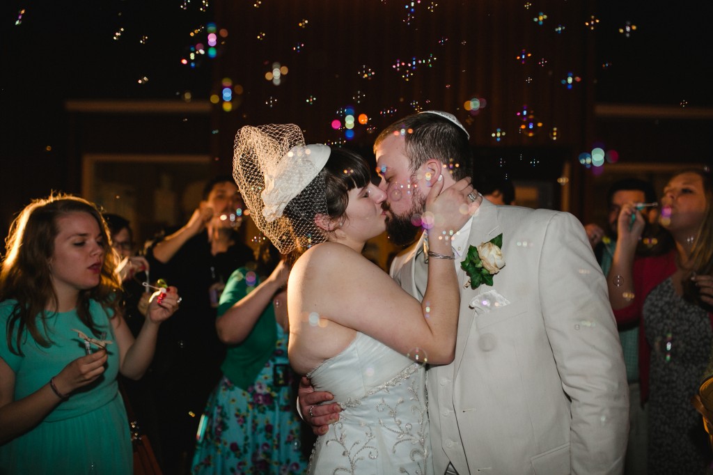 jewish farmers market wedding, bubble exit with a yellow cab