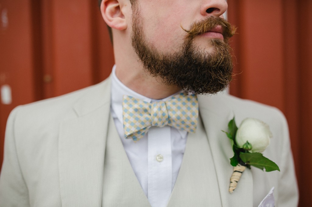 bow tie and beard, groom