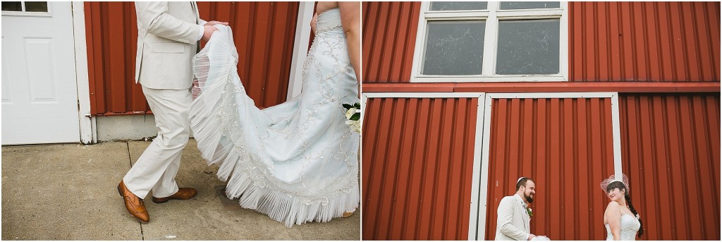 Red barn, farmers market wedding