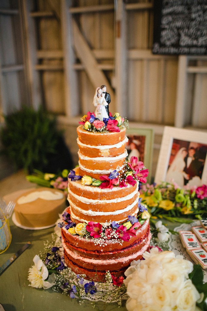 naked wedding cake