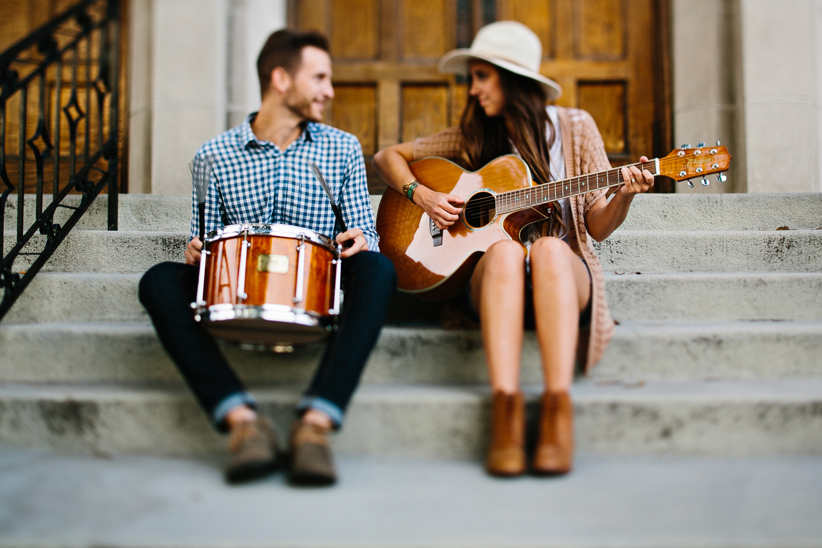 Urban engagement photos, creative wedding photography, tennessee wedding photography