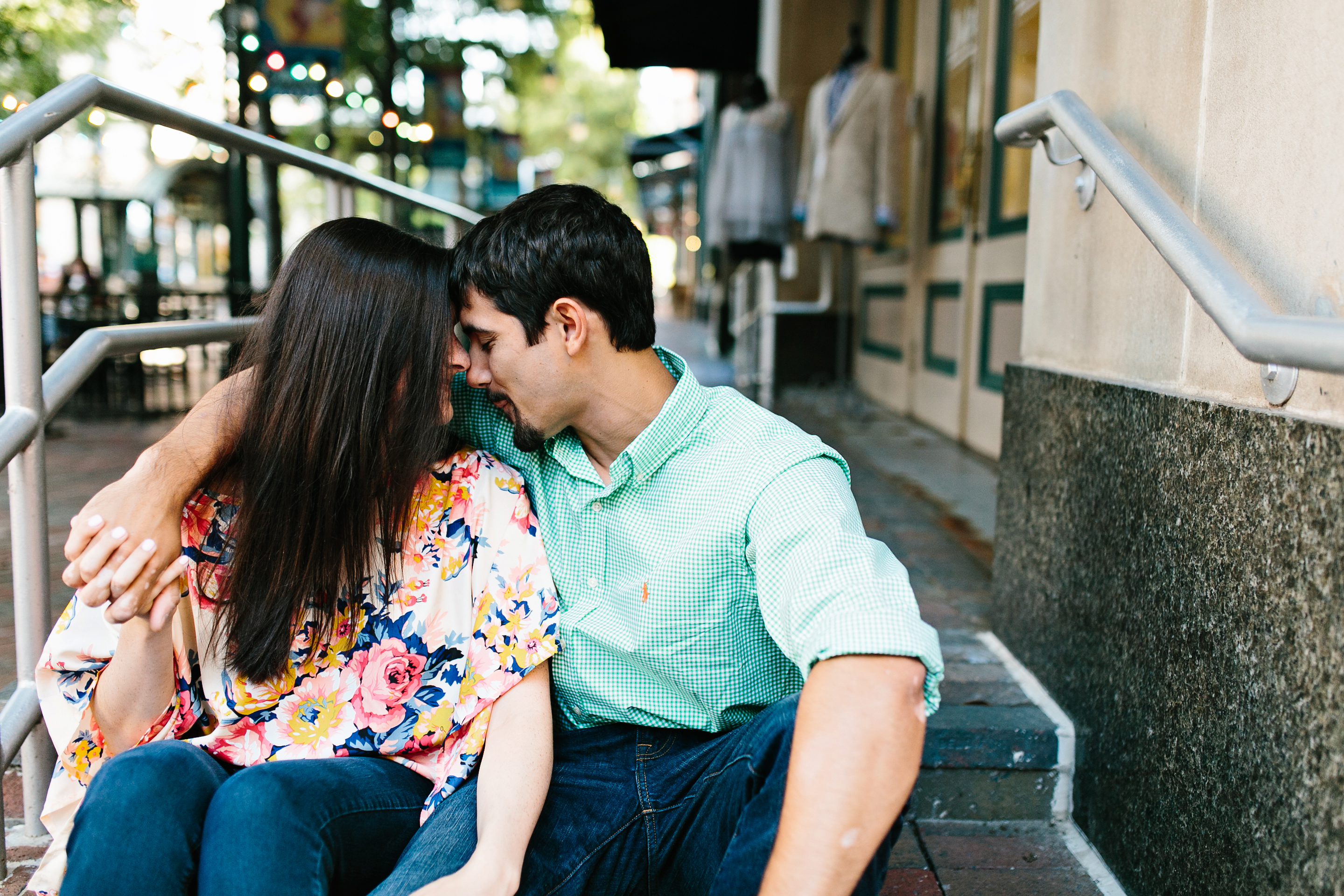 downtown engagement pictures