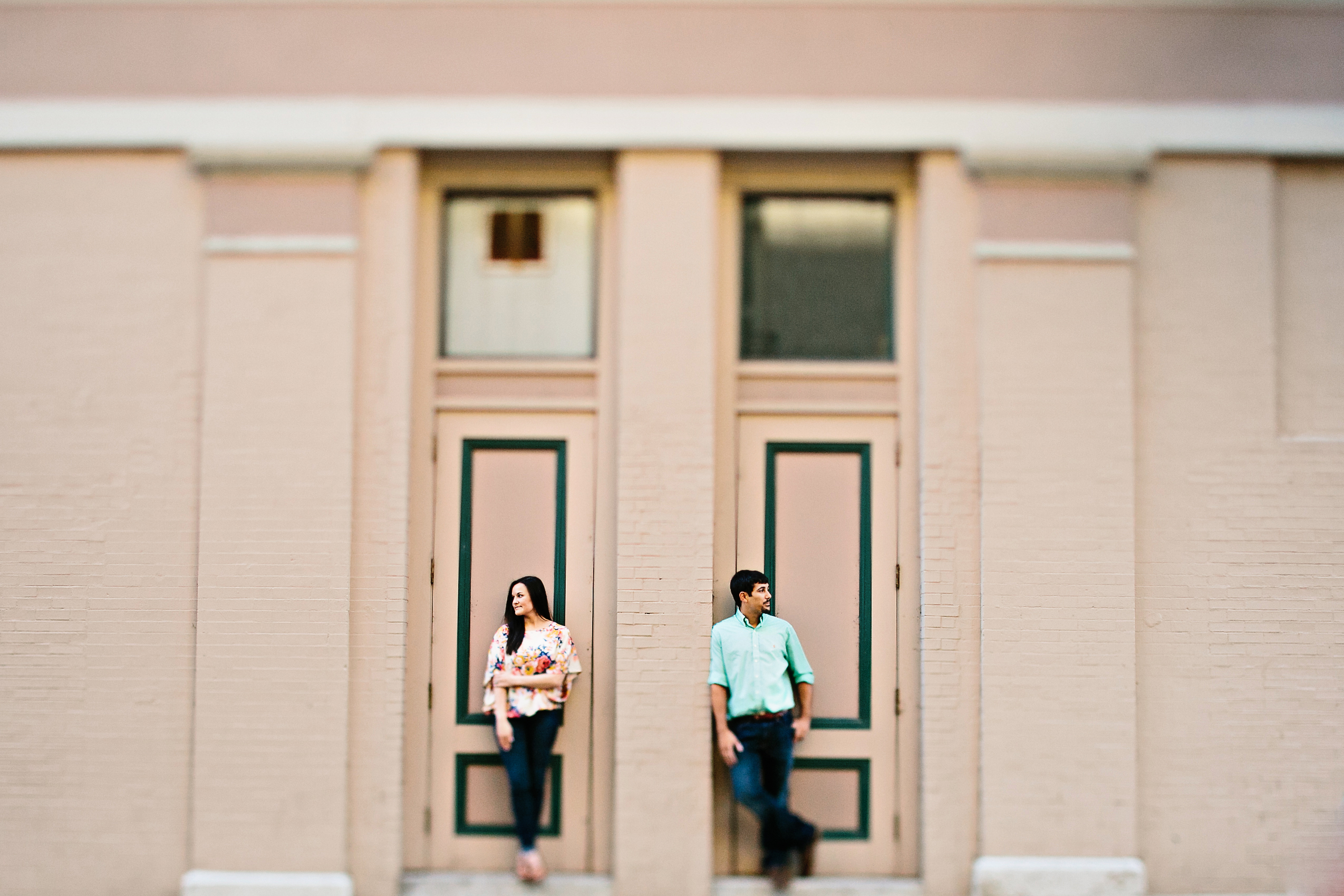 downtown engagement pictures