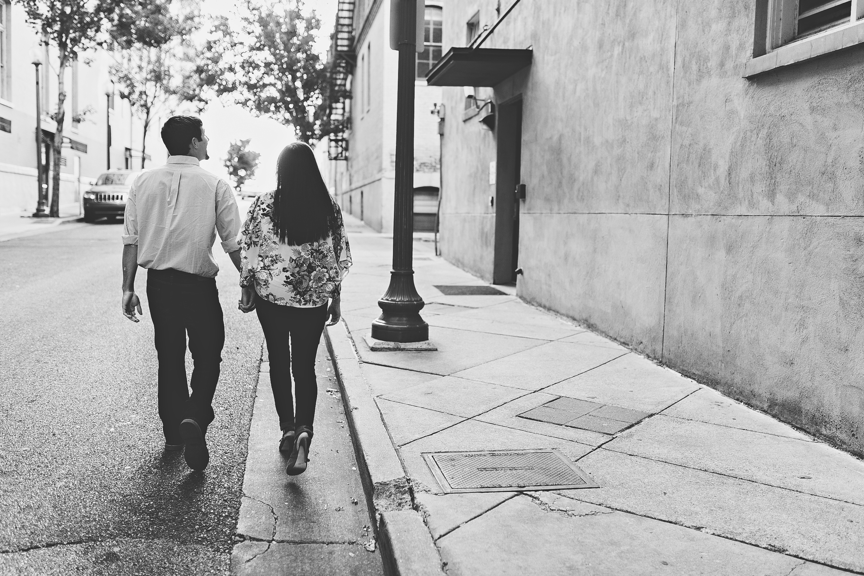 downtown engagement pictures