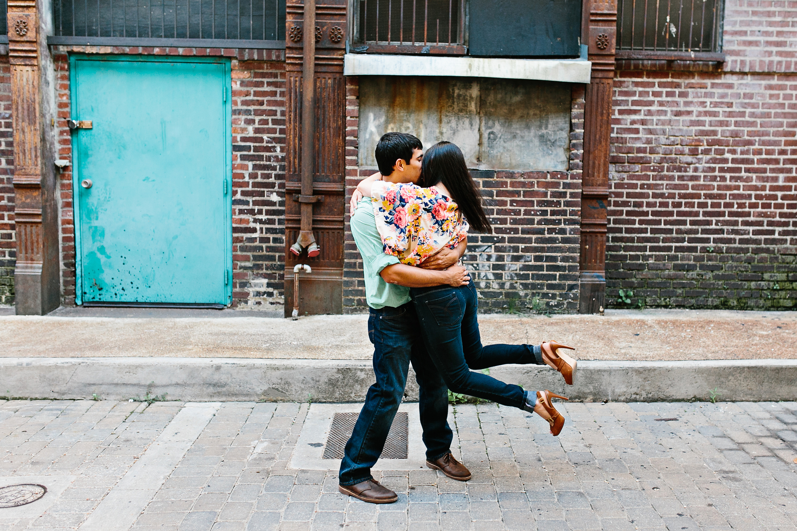 downtown engagement pictures