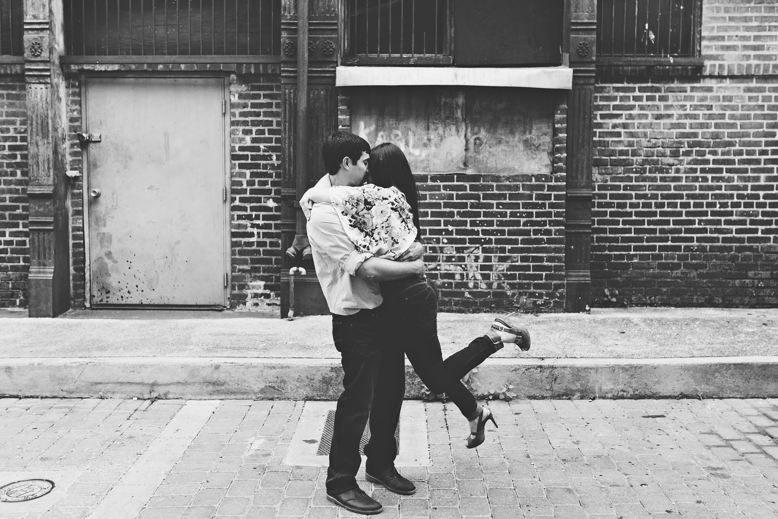 downtown engagement pictures