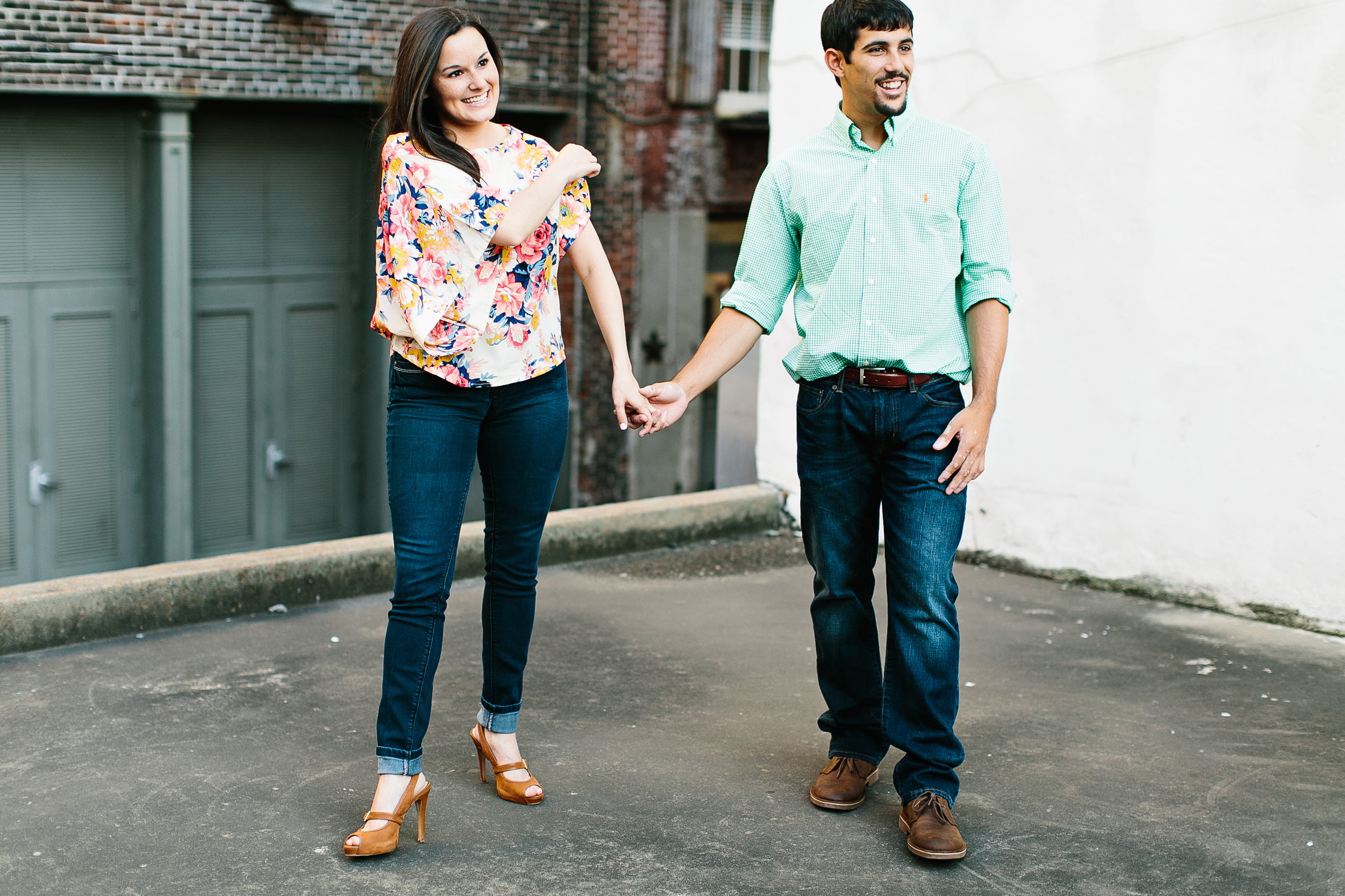 downtown engagement pictures