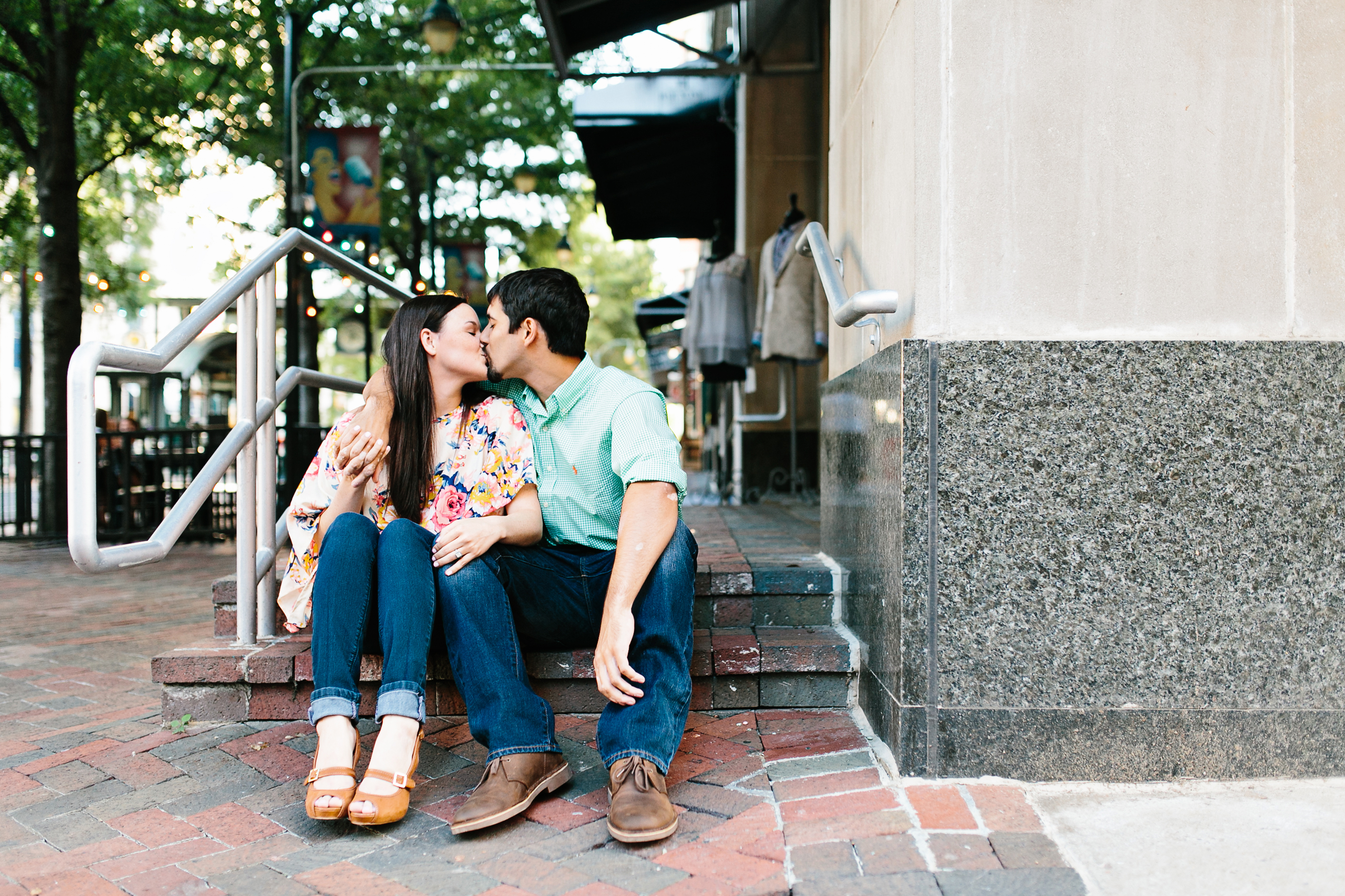 downtown engagement pictures