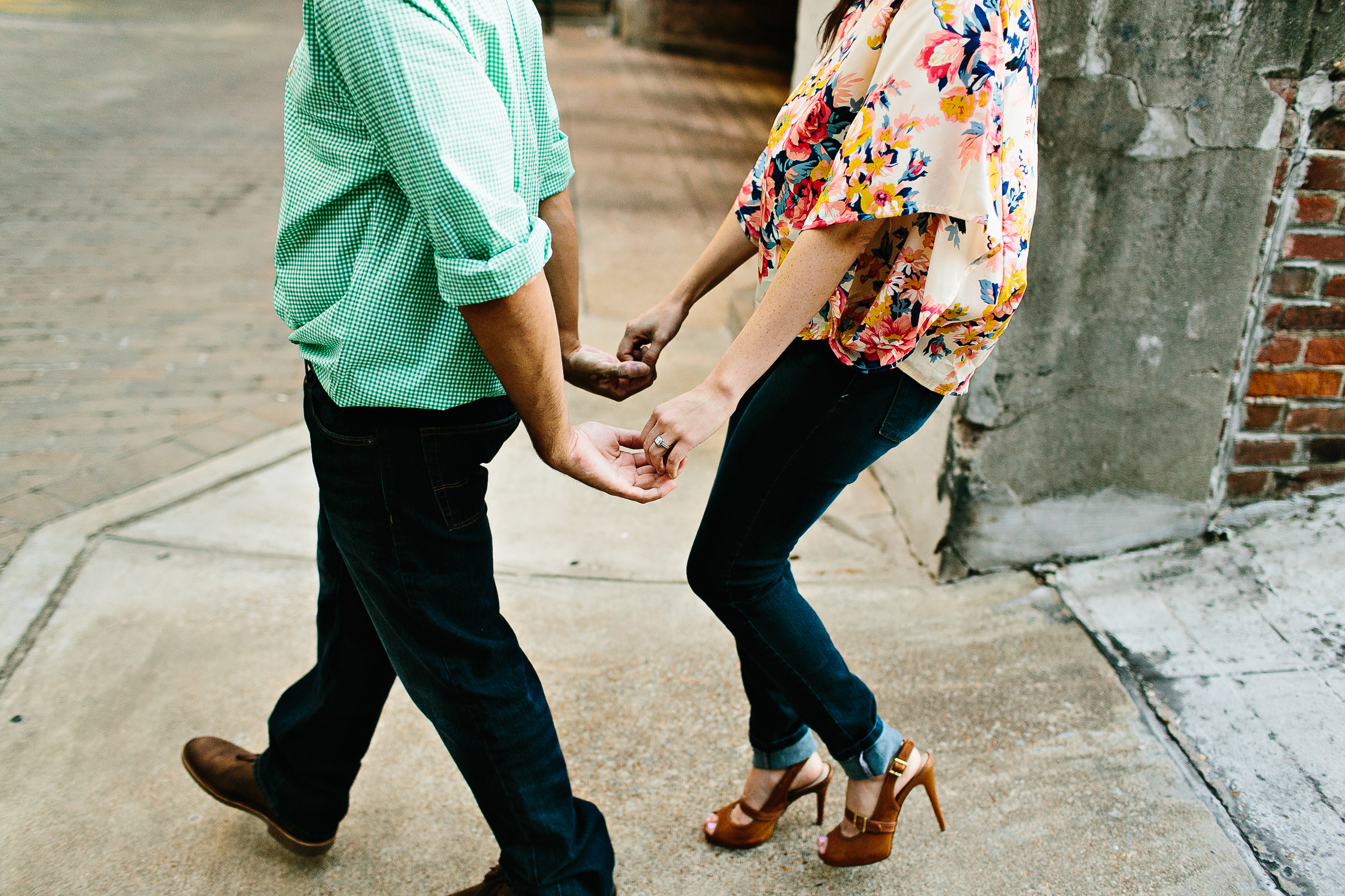downtown engagement pictures