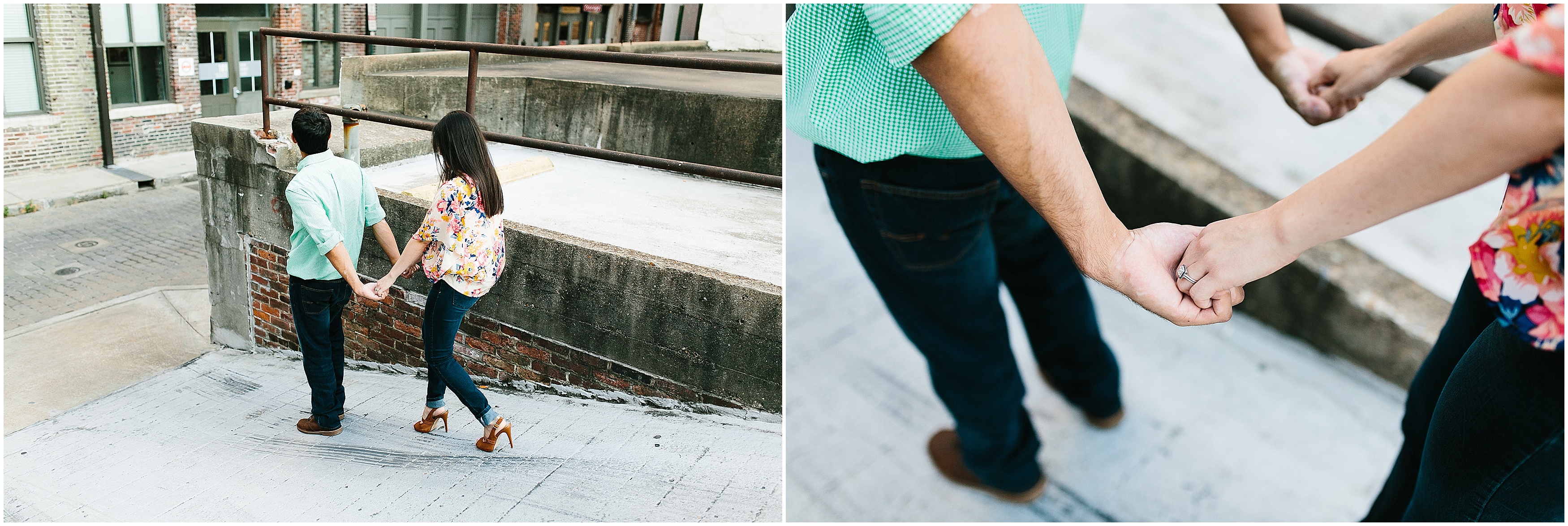 downtown engagement pictures
