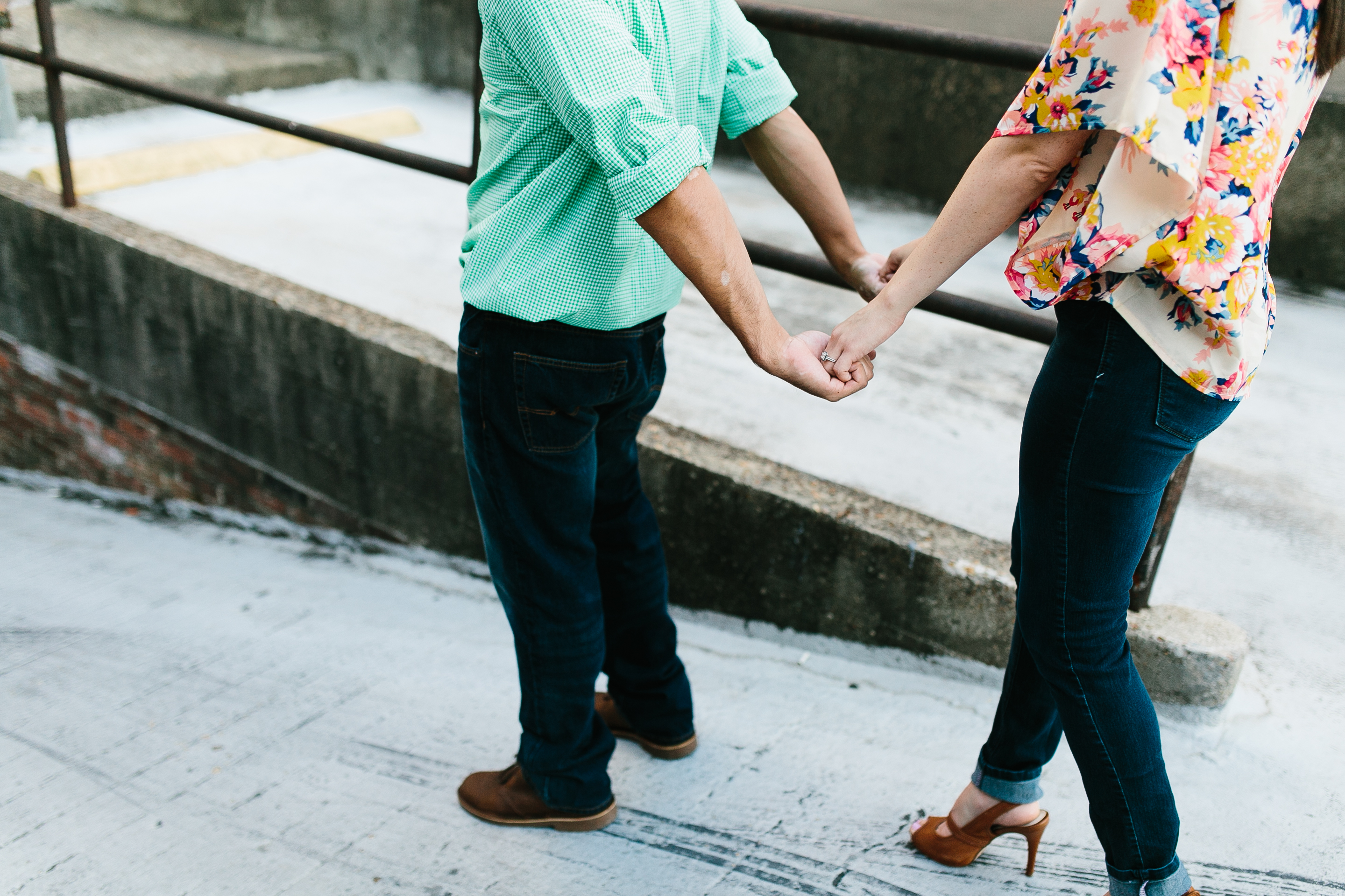 downtown engagement pictures