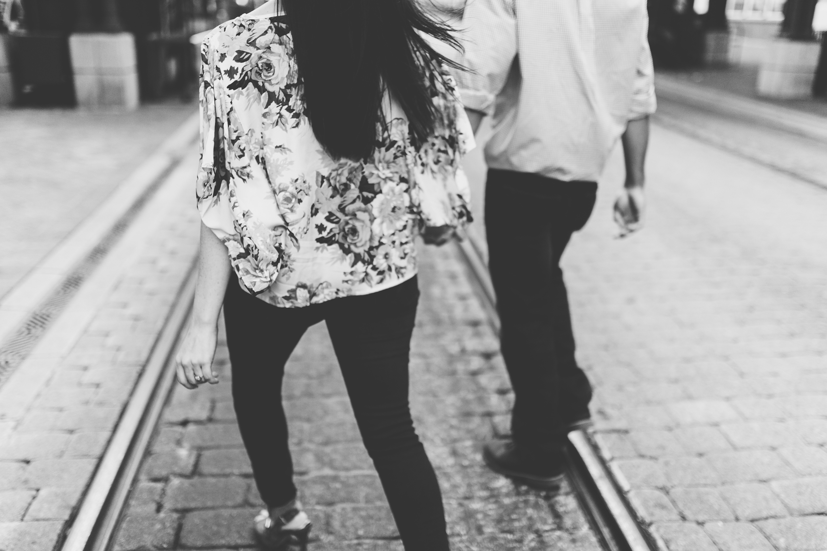 downtown engagement pictures