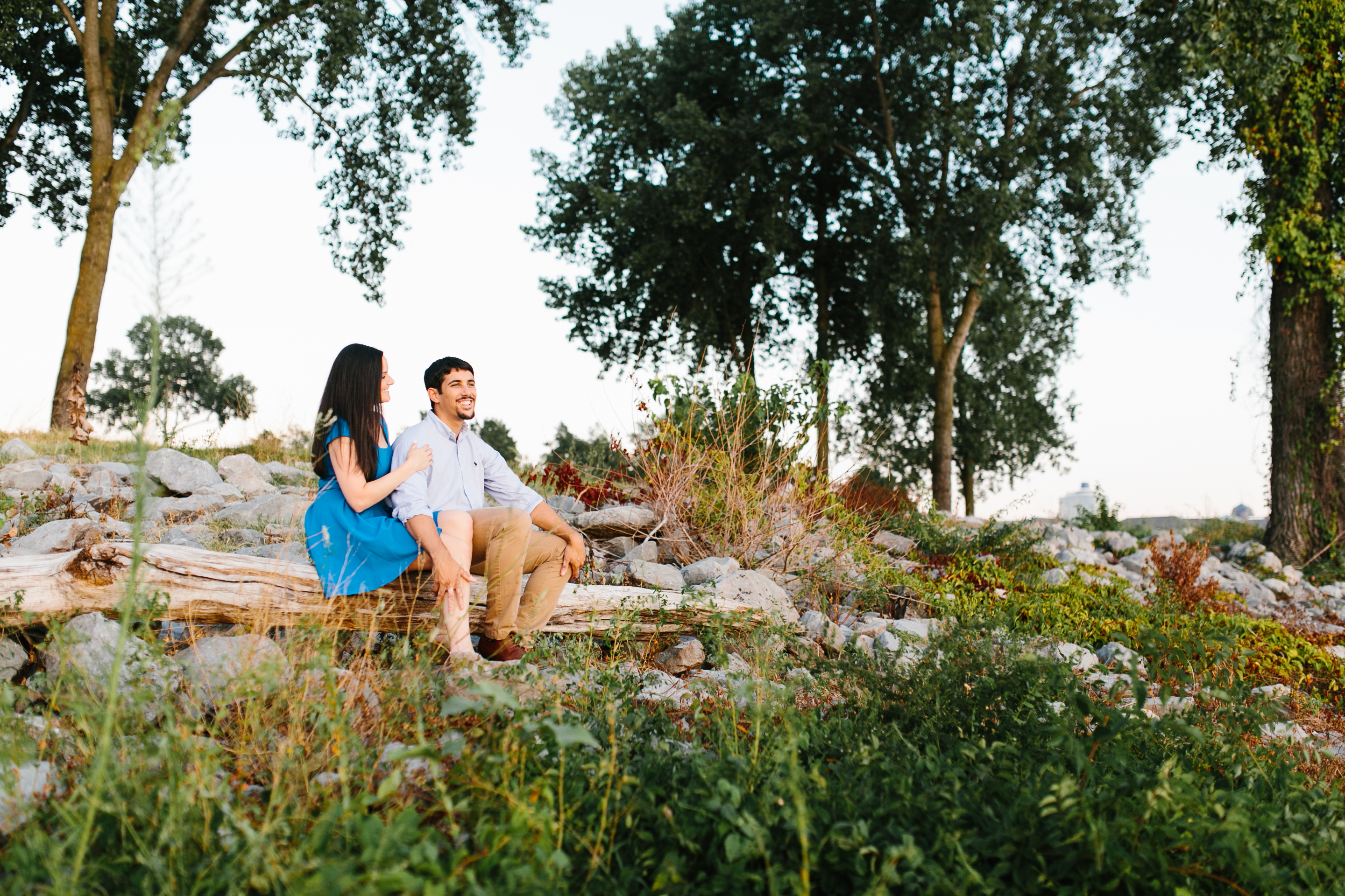 downtown engagement pictures