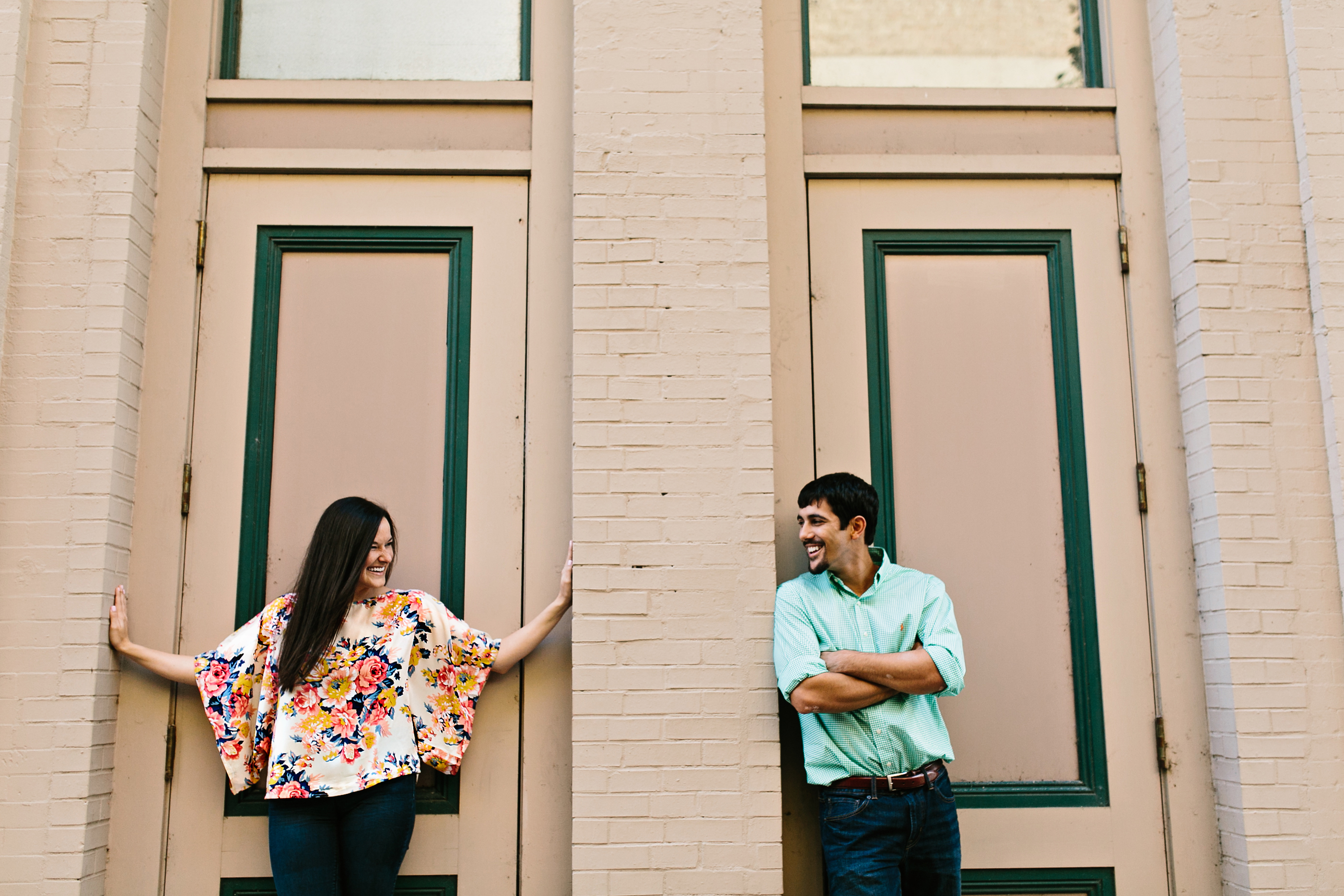 downtown engagement pictures