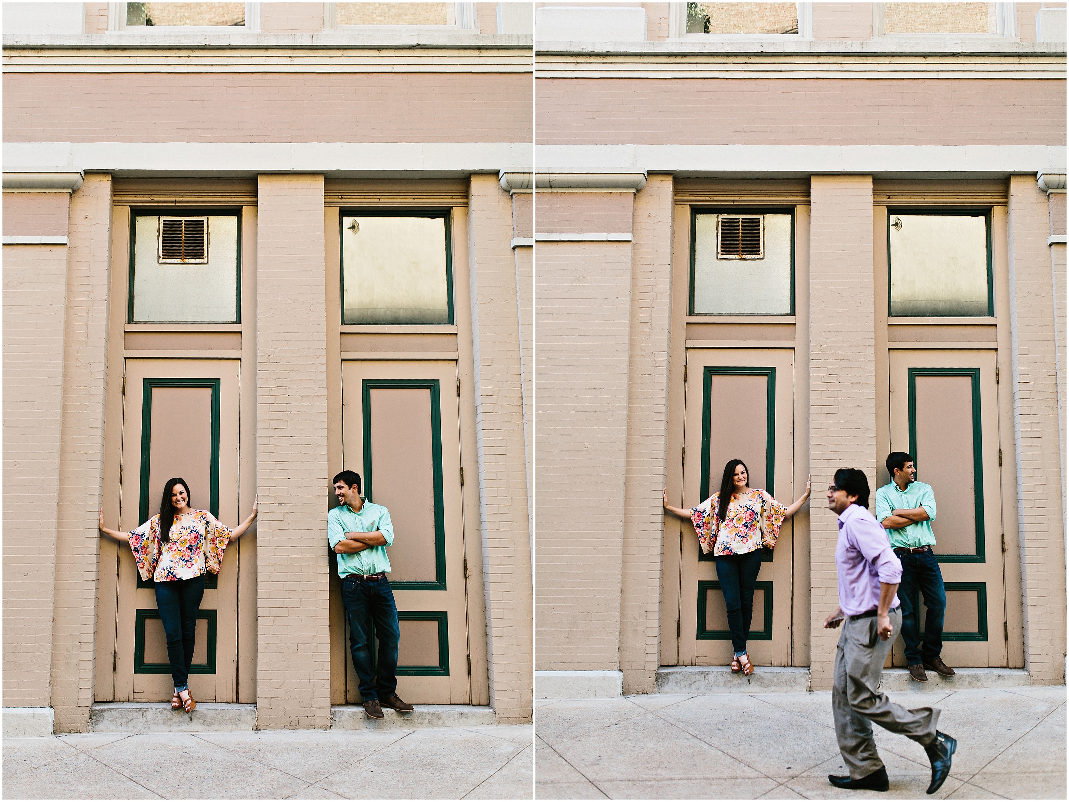downtown engagement pictures